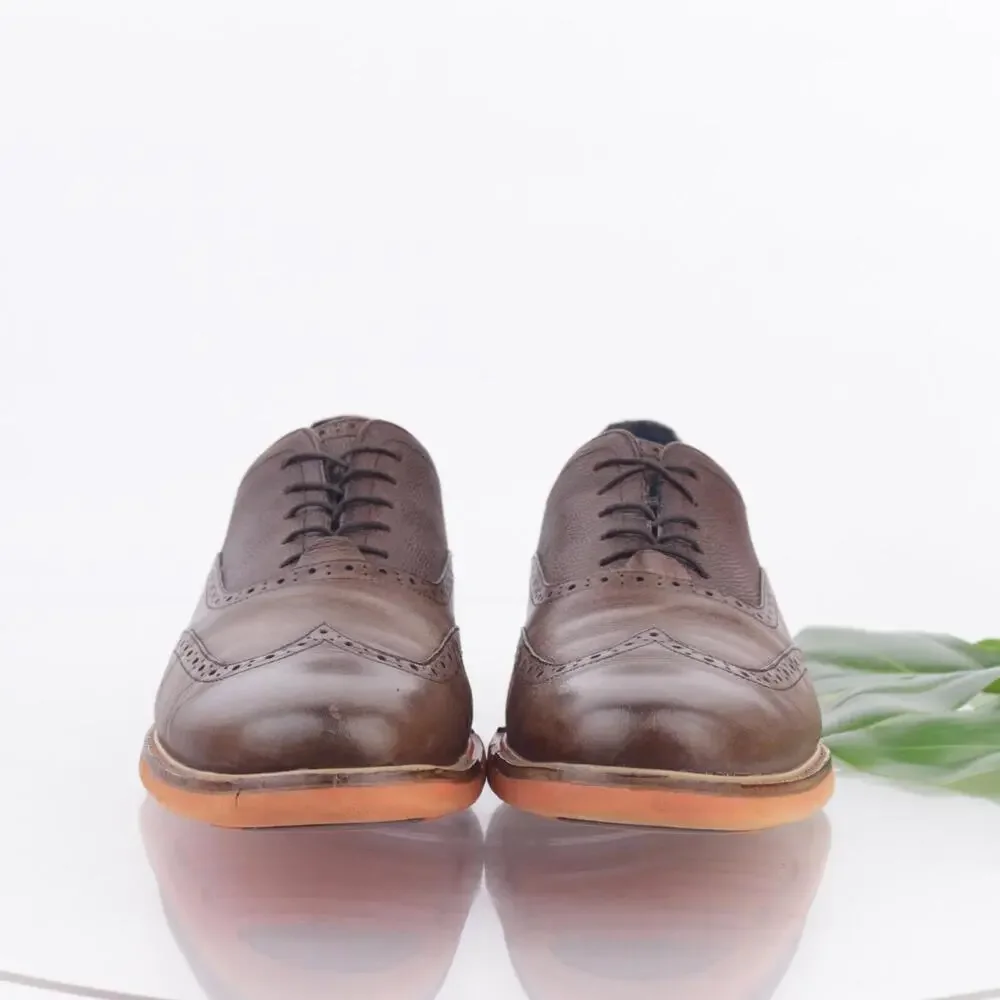 Cole Haan Mens Great Jones Oxfords Size 11 M  Brown Wingtip Brogue Dress Shoes‎